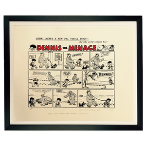 The Very First Dennis The Menace Strip - Limited Edition Screen Print