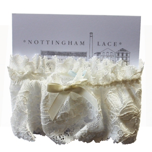 English Trousseau Nottingham Lace Wedding Garter 5 cm