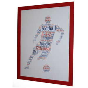 Framed Football Player Silhouette Picture