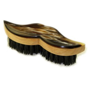 Ox Horn Backed Beechwood Moustache Brush by Abbeyhorn