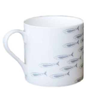 Fine Bone China Mug - Slate Grey on White - Quayside Collection - Limited Edition