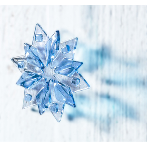 Pastel Blue Star Flake Christmas Decoration by Jo Downs