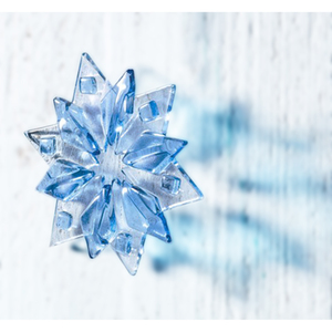 Pastel Blue Star Snowflake Christmas Decoration by Jo Downs