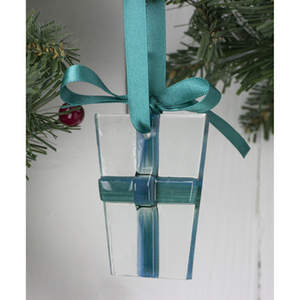 Sage Glass Nordic Lights Gift Christmas Tree Decoration by Jo Downs