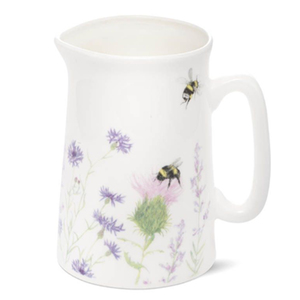 Bumble Bee and Flower Bone China Jug - Medium by Mosney Mill