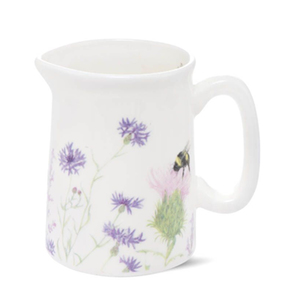 Bumble Bee and Flower Bone China Jug - Mini by Mosney Mill
