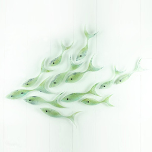 Artisan Glass Fish Shoal by Jo Downs