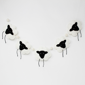 Felt Sheep Nursery Garland