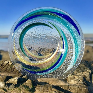 Sea Waves Bowl by Berserks Glass