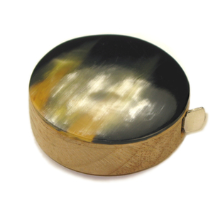 Polished Ox Horn Decorated Tape Measure