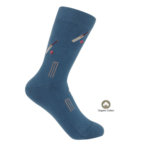 Women's Socks Cricket Motif - Blue by Peper Harow