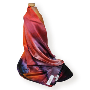 Weston Earth Images Silk Satin Scarf – Mookaite Design (130cm x 130cm)