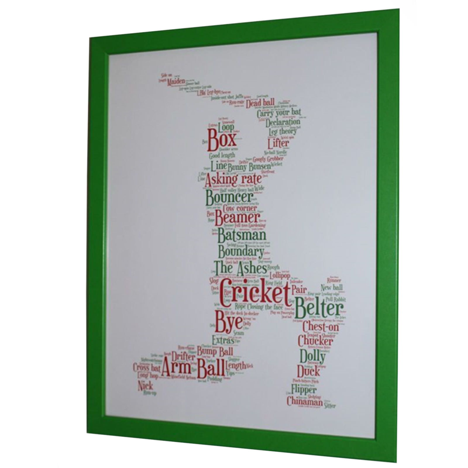 Framed Cricket Silhouette Picture