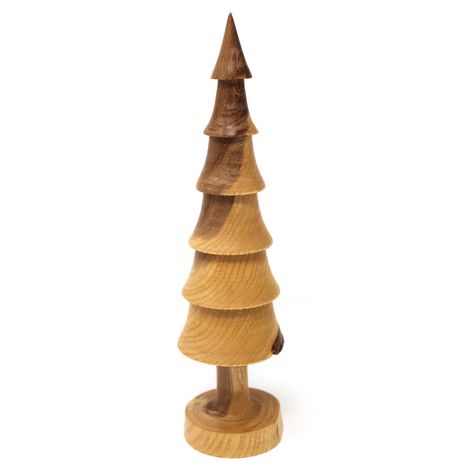 Wooden Christmas Tree Ornament Nordic Style - Yew Wood