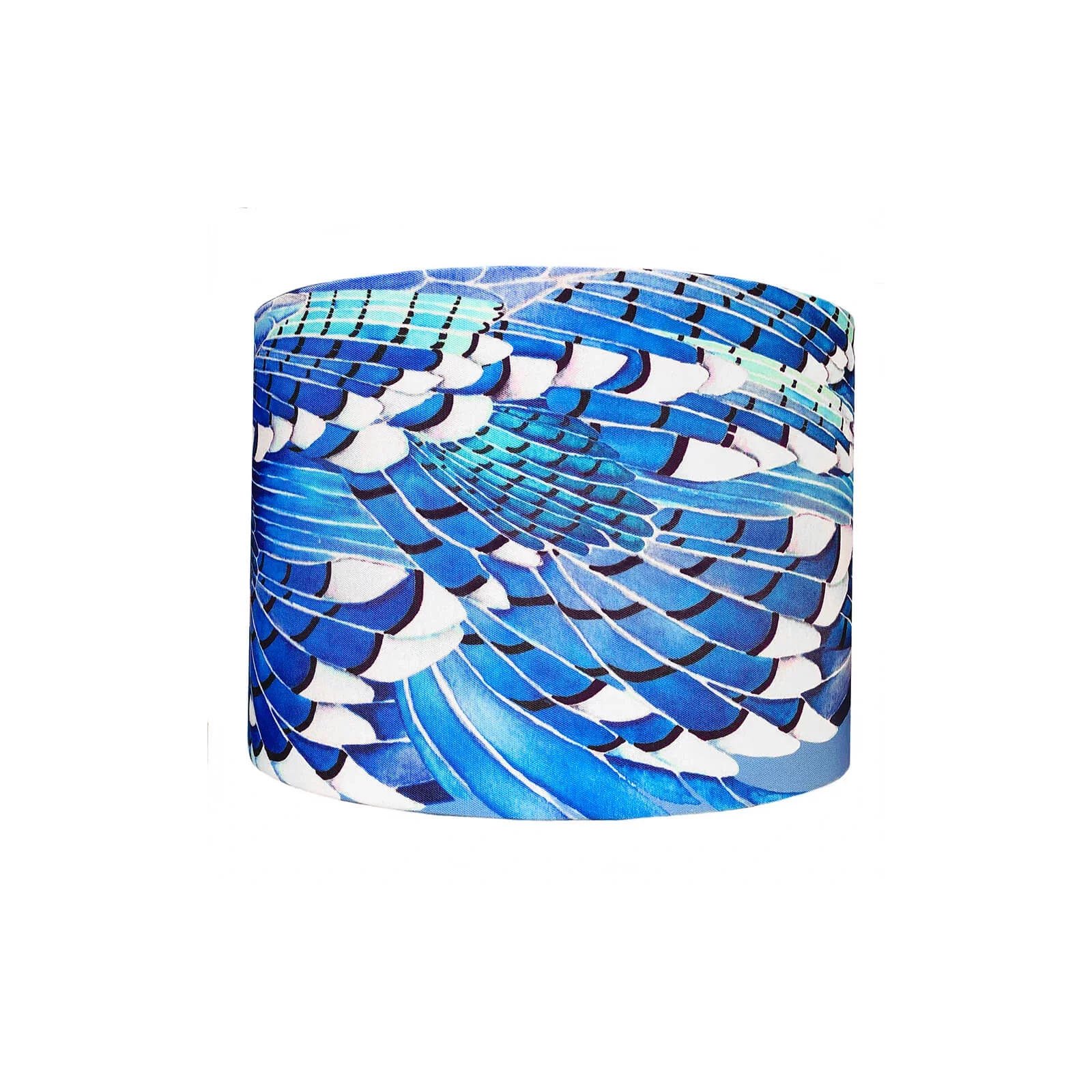 Medium Lampshade Blue Jay Wing by Anna Jacobs