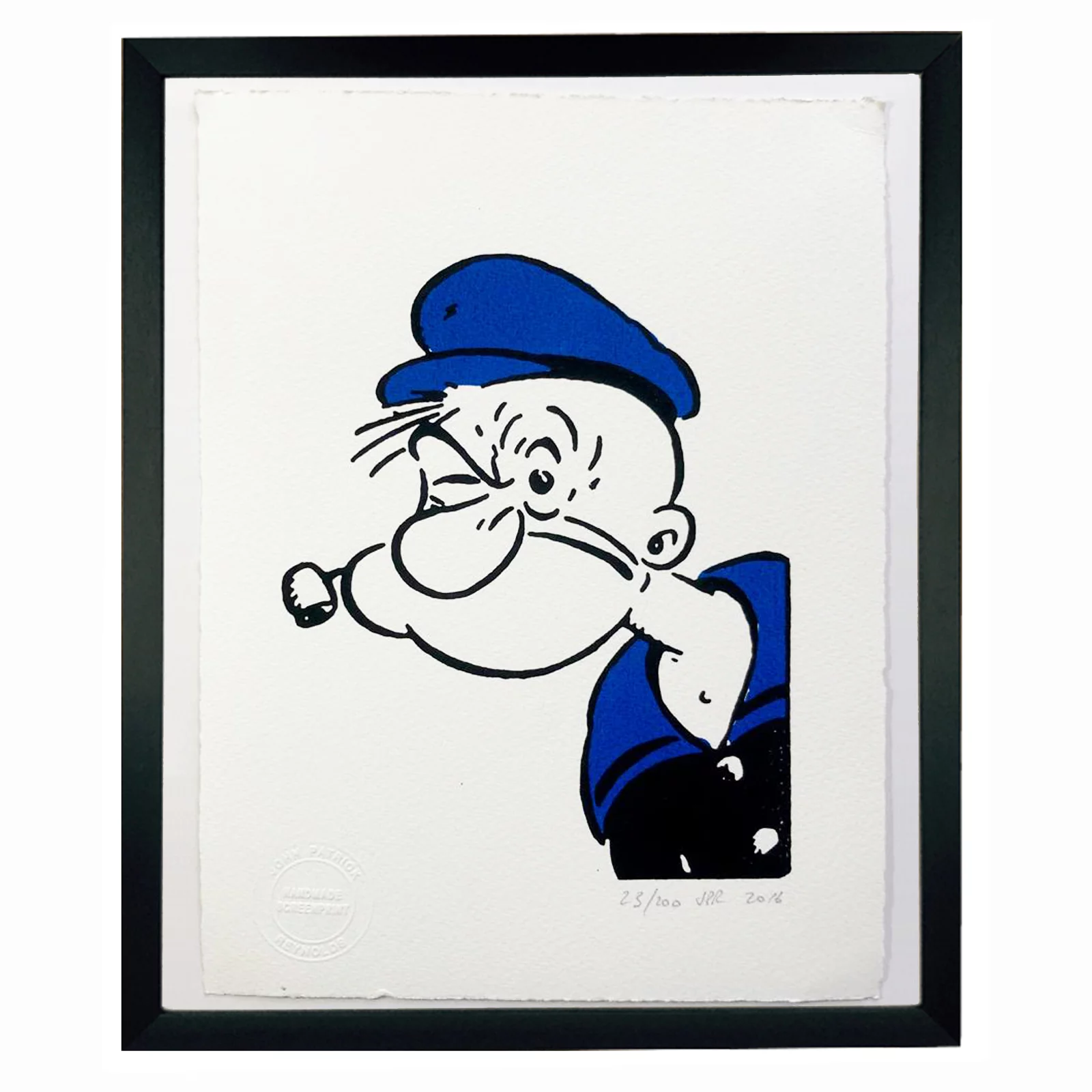 Popeye Smokes His Pipe - Limited Edition Screen Print Picture