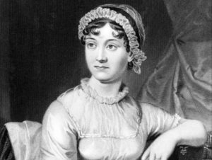 Jane Austen Portrait in Black and White
