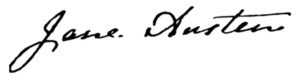 A copy of Jane Austen's signature