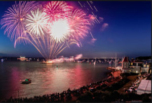 Fireworks at the end of Cowes Week