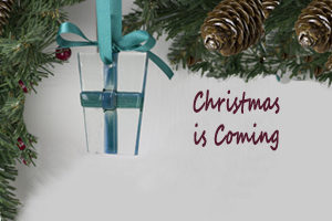 Christmas is coming with Jo Downs Glass Parcel Christmas Tree Decoration