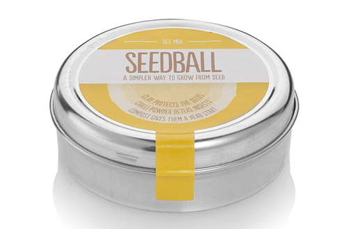 Seedball with Bee Friendly Wild Flower Mix in a Tin