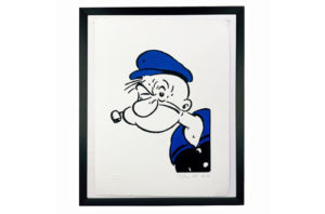 Popeye Smokes His Pipe Limited Edition Screen Print Picture