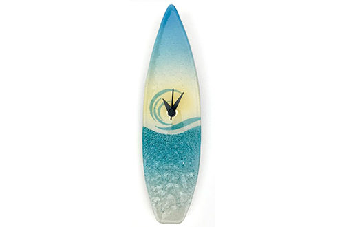 Glass Surfboard Clock – On the beach design