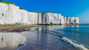 View of White Cliffs of Dover from Kingsgate Bay